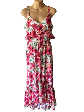 Calvin Klein Linen Blend Maxi Shirtdress in Clay at Nordstrom Rack, Size 4
